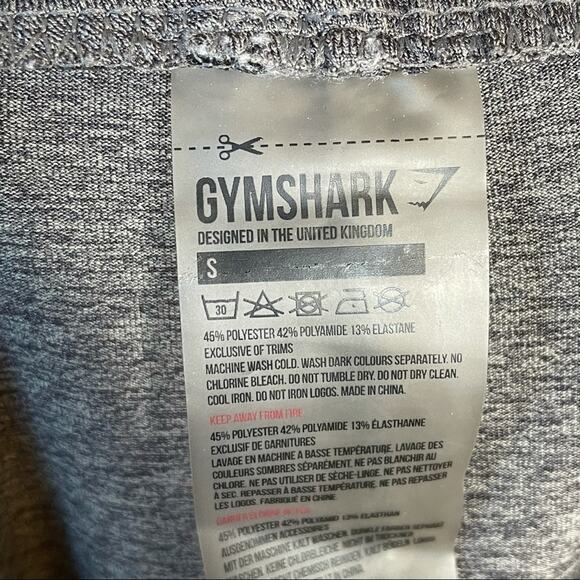 GYMSHARK spellout gray heather full length leggings women's size small - Picture 4 of 4